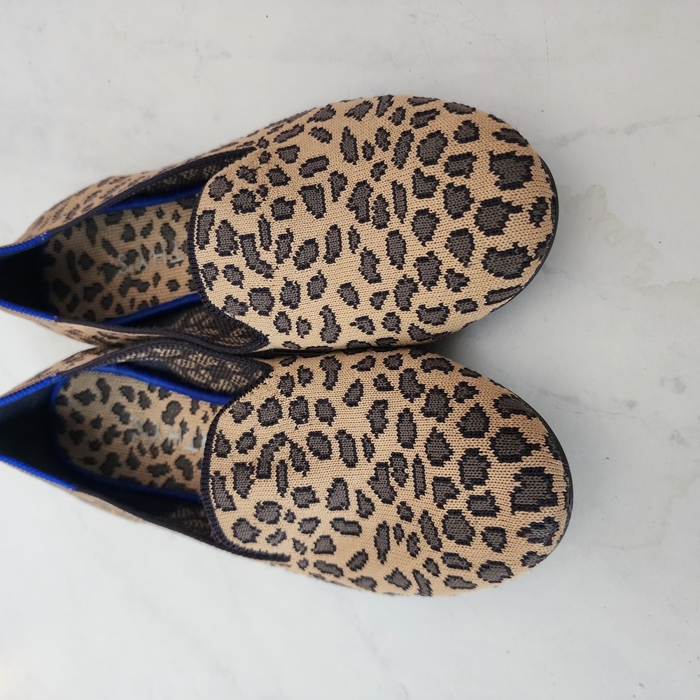 Rothy's Brown and Black Leopard Print Loafers - Picture 4 of 12